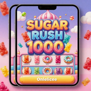 Sugar Rush 1000 Slot mit Bonbons und S&uuml;&szlig;igkeiten in Pastellfarben