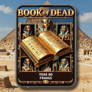 Book of Dead Slot mit &auml;gyptischem goldenem Buch und Hieroglyphen